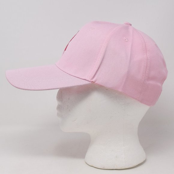 Breast Cancer Awareness Cap Pink Adjustable Strapback Embroidered Ribbon New Hat - Picture 5 of 9